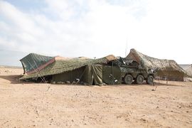 Puesto de mando del GRECO II durante unas maniobras en el CMT Álvarez de Sotomayor de Almería (2010)