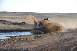VEC del GCLAC II durante un ejercicio "gamma" en el CENAD de San Gregorio (Zaragoza)